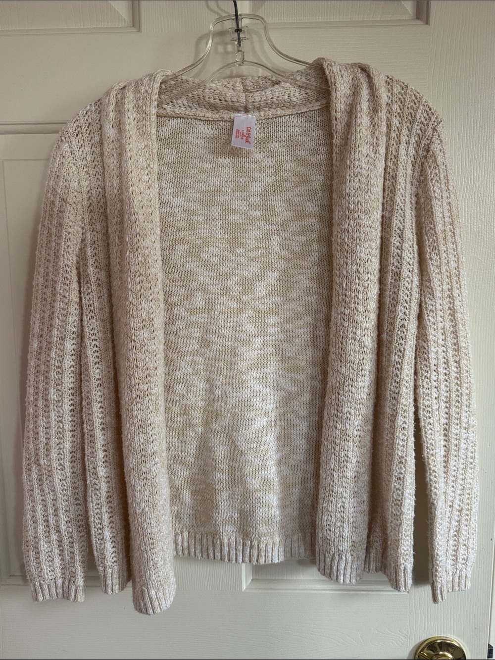 Cat & Jack Cream Open-Weave Knit Cardigan - Women